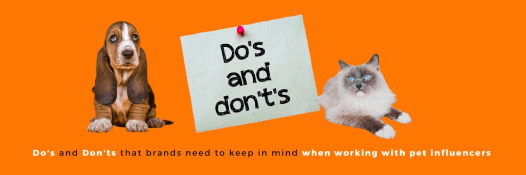 Pet Influencer factsheet from out of brands perspective: Do’s in 2023